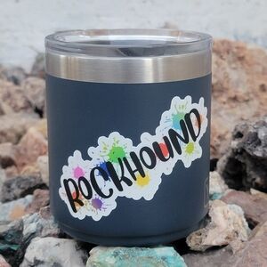 Rockhound Sticker | Colorful Splatter Paint and Letters